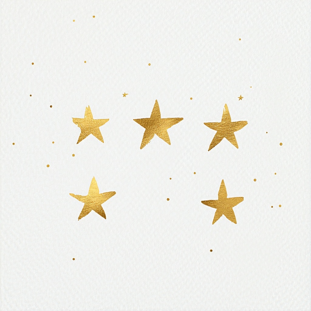 exactly 5 small golden stars-1